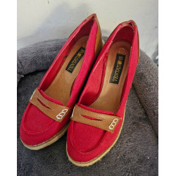 Chaussures compensées en toile